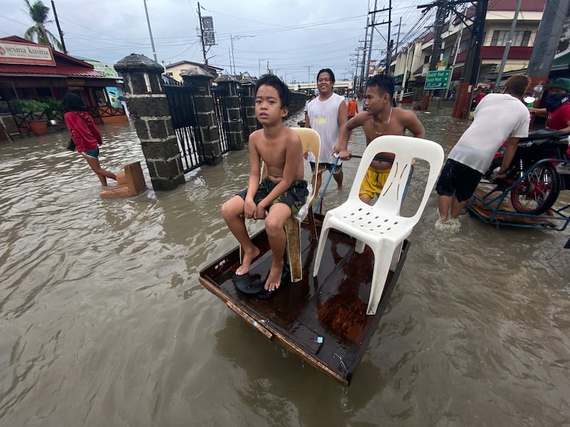Filipino authorities have called on the public to take 'precautionary measures' during the flooding.