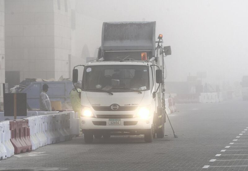 Abu Dhabi, United Arab Emirates, January 16, 2021.  Foggy morning at Khalifa City, Abu Dhabi.
Victor Besa/The National
Section:  NA
Reporte: