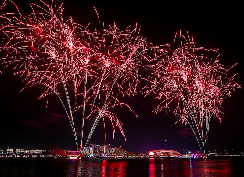 Fireworks over Yas Island. Victor Besa / The National
