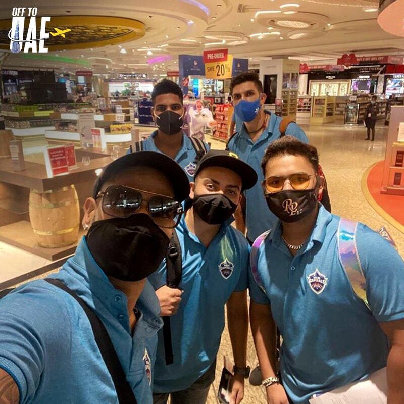 Delhi Capitals players arrived in the UAE on Sunday for IPL 2020. Courtesy Delhi Capitals twitter / 
@DelhiCapitals 
