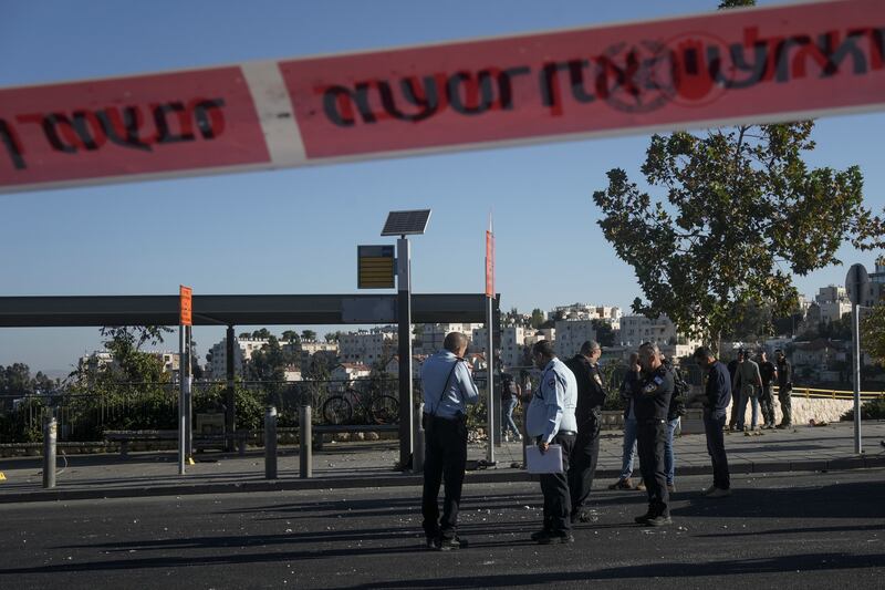 There were two explosions at bus stops in Jerusalem on November 23, killing one person and injuring several people. AP