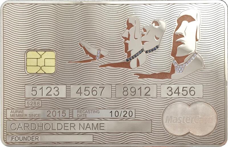 Membership of  uber-exclusive Aurae Lifestyle club comes with a 14-carat or 18-carat yellow or rose gold, custom-designed MasterCard, weighing a whopping 43 grams to 60g. Courtesy Aurae