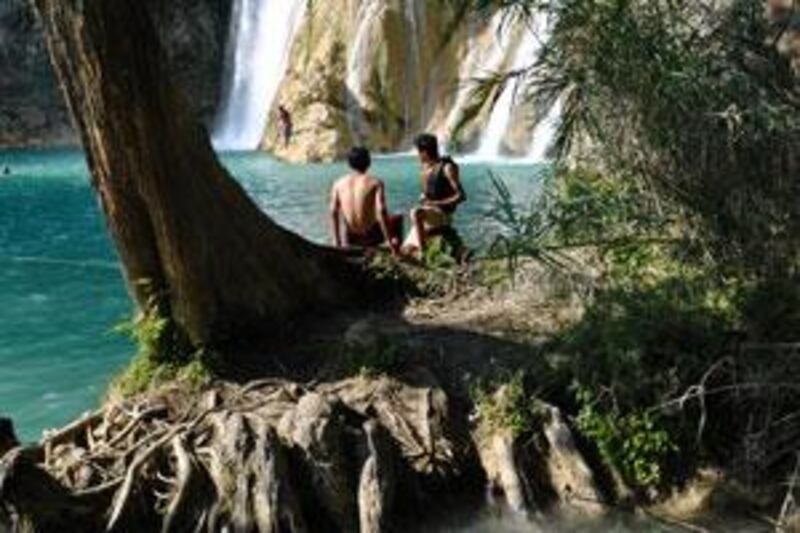 Cool off near the roaring waterfalls of Minas Viejas.