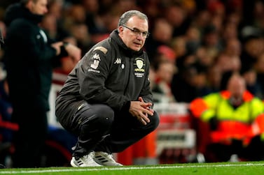 Leeds United's Argentine head coach Marcelo Bielsa watches from the touchline. AFP 