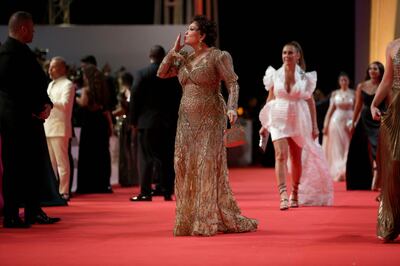 Egyptian actress Lebleba at the 2021 El Gouna Film Festival. AFP