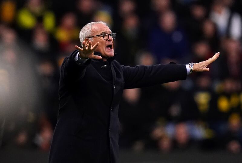 Watford manager Claudio Ranieri. PA