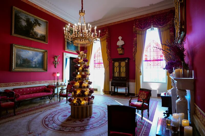 The Red Room of the White House is always a showstopper. AP