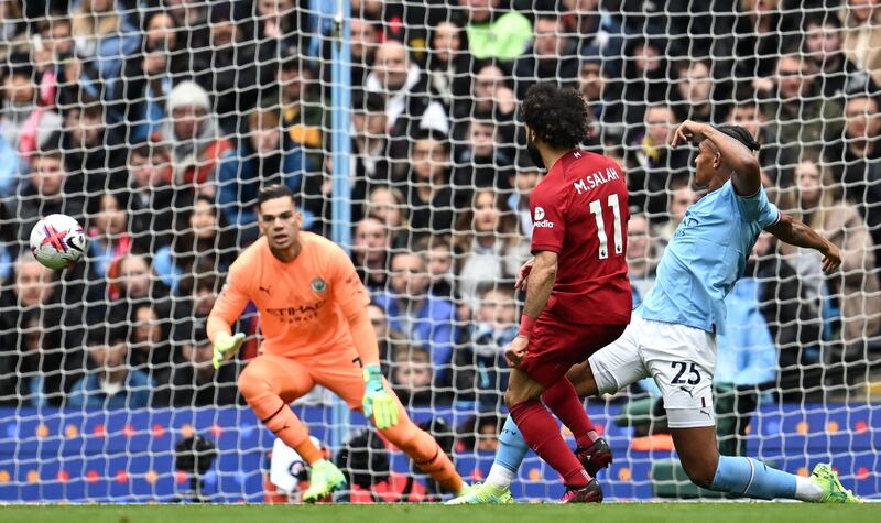 MANCHESTER CITY RATINGS: Ederson - 6. Didn't have much to do in goal and couldn't have done anything to stop Salah’s opener.  AFP