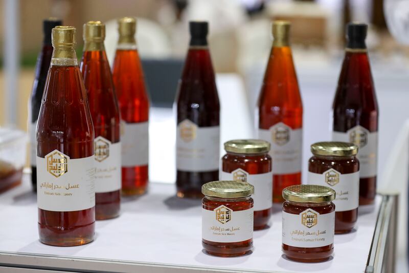 Honey products at the Emirates BeeKeepers stall.