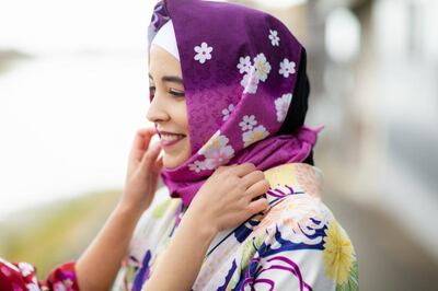 Yumeyakata in Kyoto has designed a spring line of wagara hijab's that can be rented with kimonos, a popular activity with tourists in Japan. Courtesy Yumeyakata. 