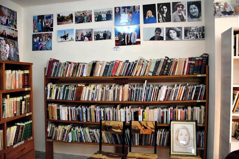 Safira Jamil Hafidh, an Iraqi novelist and owner of the library. Photo by Kareem Al Dafaa. 