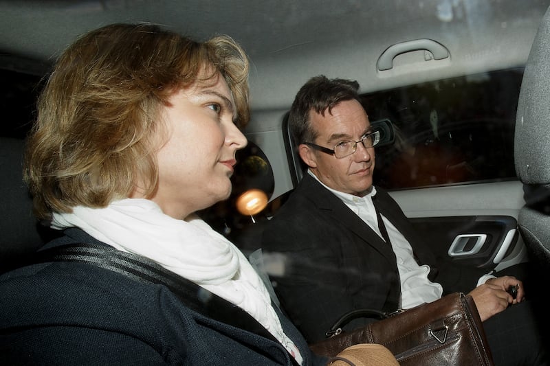 Robert Murat and his wife Michaela Walczuch leave Faro's Police Station after being interviewed as witnesses in December 2014 in Faro.