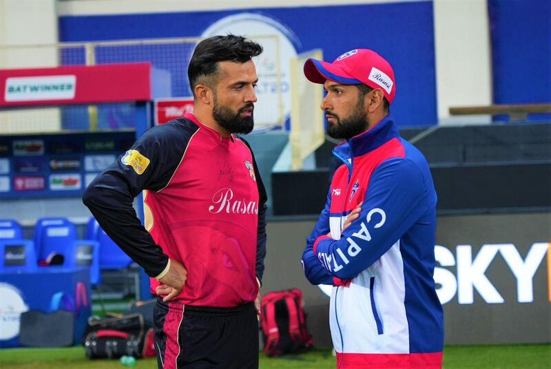 UAE veteran Rohan Mustafa and Sikandar Raza, right, have played alongside each other for years. Photo: ILT20