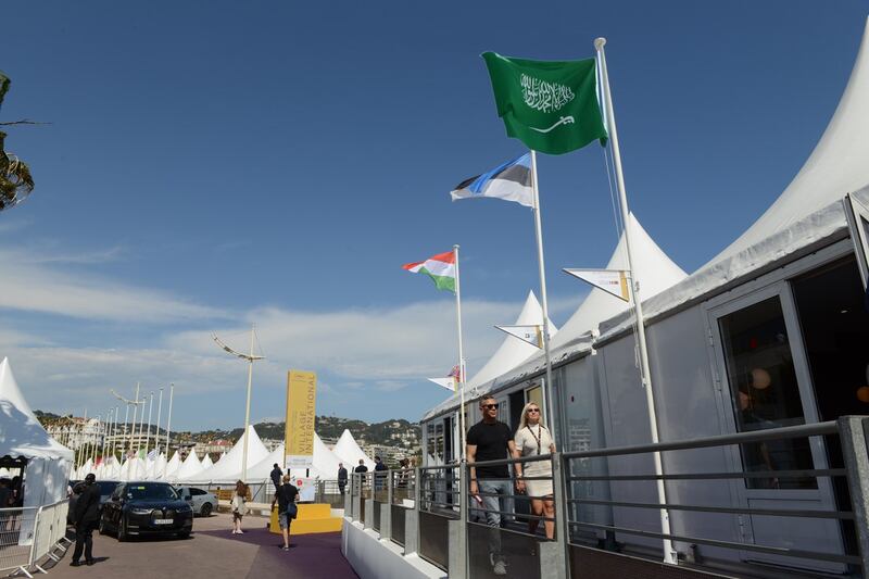 The Saudi Arabia pavilion at the Cannes Film Festival. Photo: Saudi Film Commission