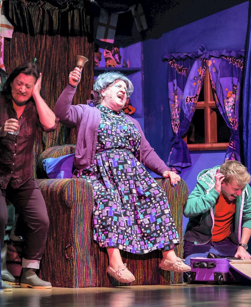 George's monstrous granny gets her comeuppance in George's Marvellous Medicine. Courtesy Birmingham Stage Company