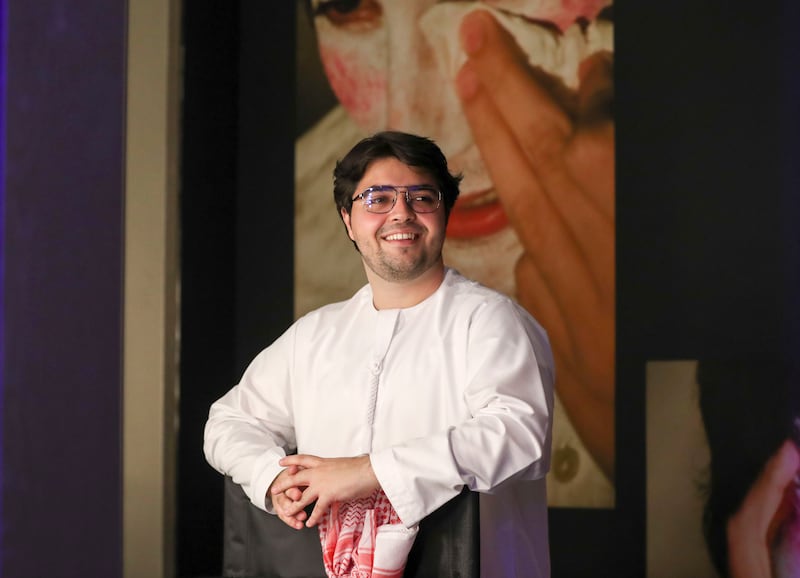 Salem Al Suwaidi, 20, a photographer and founder of Swalif Publishing, which conceptualised a book on Gulf identity. Khushnum Bhandari / The National