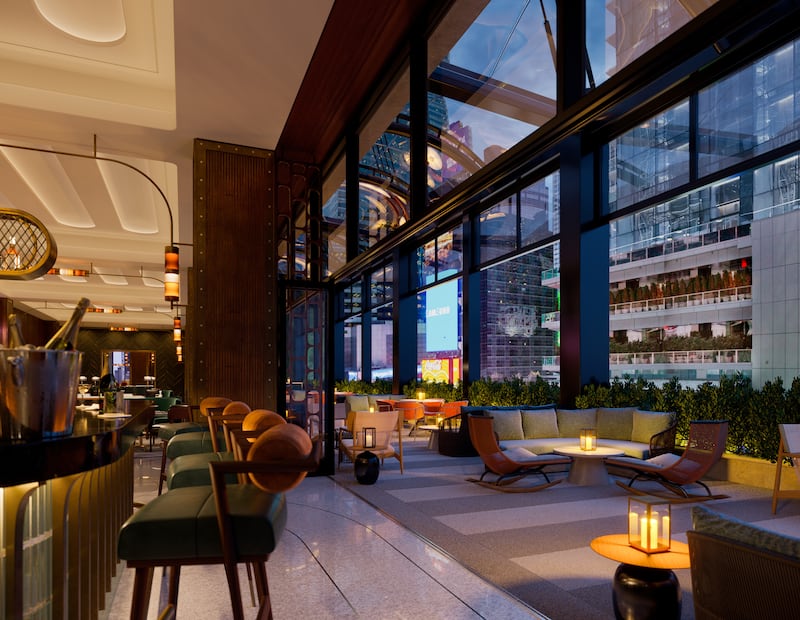 The terrace at Tempo by Hilton Times Sqaure. Photo: LL Holdings /  Hilton