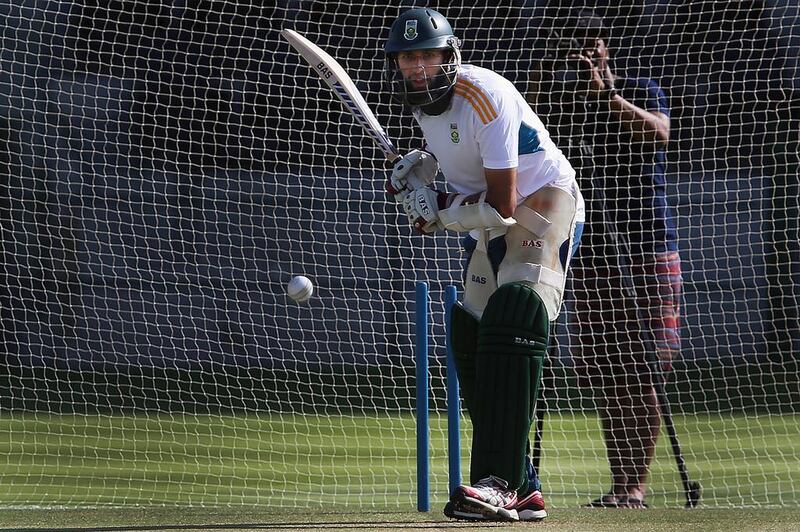 Hashim Amla is back at the strike for South Africa ahead of the third one-day international against Pakistan. Delores Johnson / The National