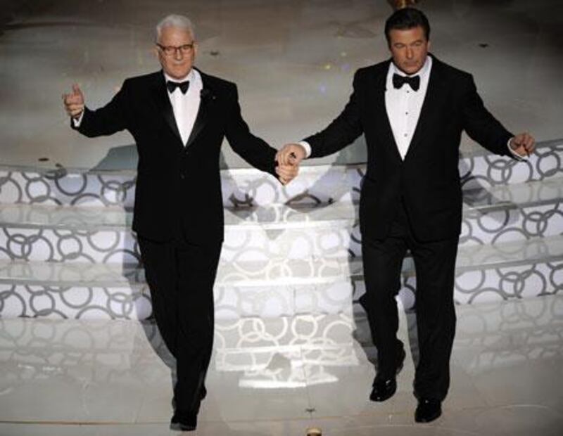 Steve Martin and Alec Baldwin shared hosting duty at Sunday night's Oscars ceremony.