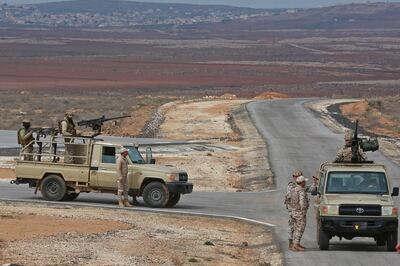 Jordanian Army soldiers patrol the border with Syria to prevent drug trafficking. AFP