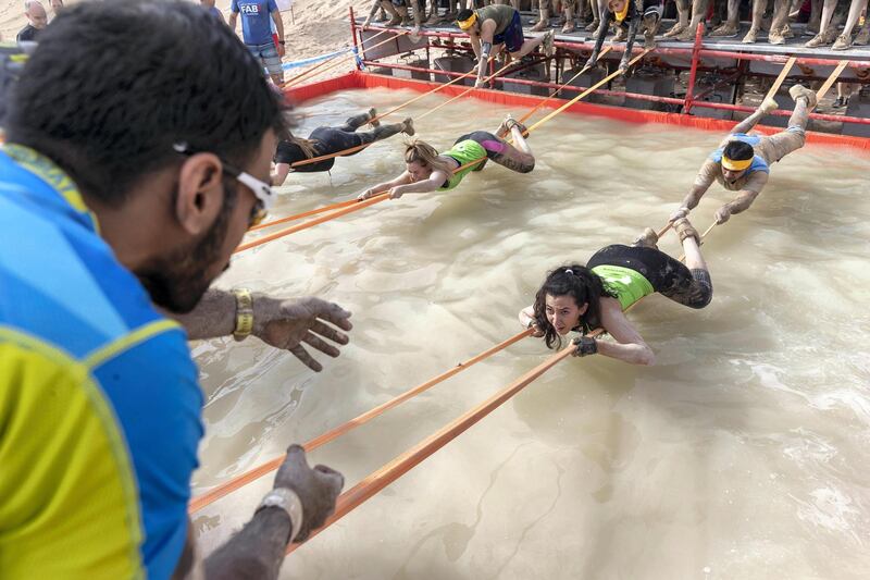 DUBAI, UNITED ARAB EMIRATES. 15 November 2019. The Tough Mudder event held at Dubai Festival City. (Photo: Antonie Robertson/The National) Journalist: None. Section: National.
