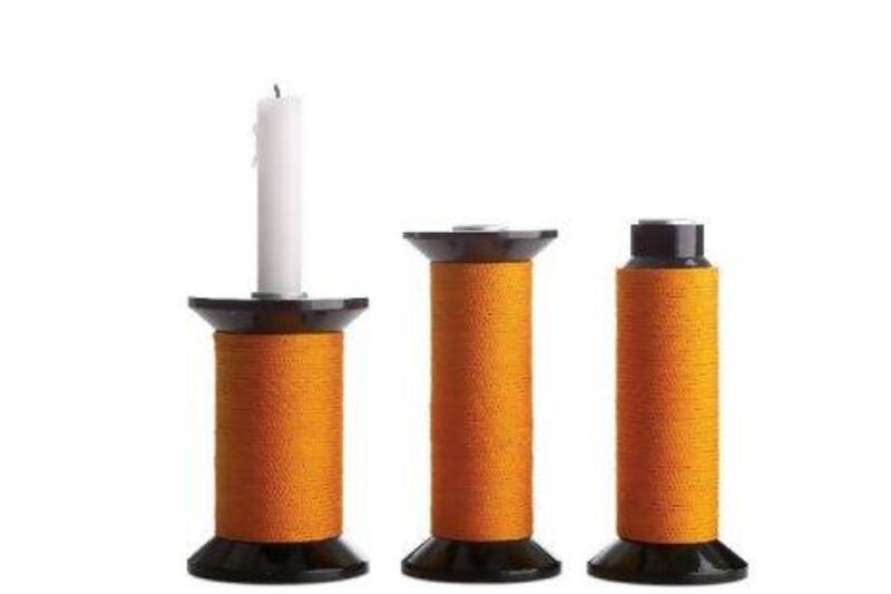 Spools candle holders. Courtesy of BoConcept
