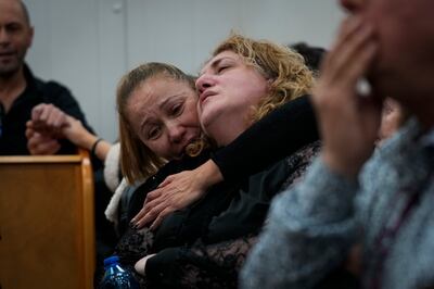 Mourners during the funeral of Rafael Ben Eliyahu, a victim of a shooting attack on Friday in East Jerusalem. AP