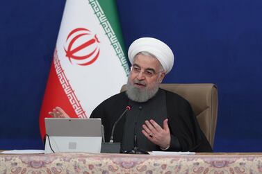 Iranian President Hassan Rouhani speaking during a cabinet meeting in Tehran, Iran, December 23, 2020. EPA/PRESIDENT OFFICE HANDOUT