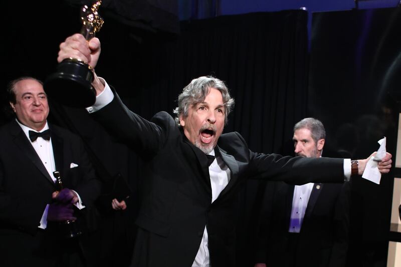 91st Academy Awards - Oscars Backstage - Hollywood, Los Angeles, California, U.S., February 24, 2019. "Green Book" director Peter Farrelly reacts.   Matt Sayles/A.M.P.A.S./Handout via REUTERS    ATTENTION EDITORS. THIS IMAGE HAS BEEN SUPPLIED BY A THIRD PARTY. NO MARKETING OR ADVERTISING IS PERMITTED WITHOUT THE PRIOR CONSENT OF A.M.P.A.S AND MUST BE DISTRIBUTED AS SUCH. MANDATORY CREDIT.