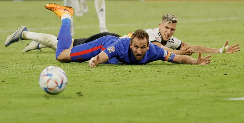 Harry Kane 6 - Got a bit lucky when he felt Schlotterbeck’s contact for the penalty and VAR asked referee Carlos del Cerro Grande to take another look. Dispatched the spot kick, sending Manuel Neuer the wrong way for his 50th international goal. EPA