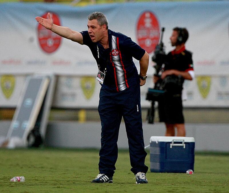 Marius Sumudica has blamed players' lack of motivation and commitment for the way they have played in the Arabian Gulf League. Satish Kumar / The National