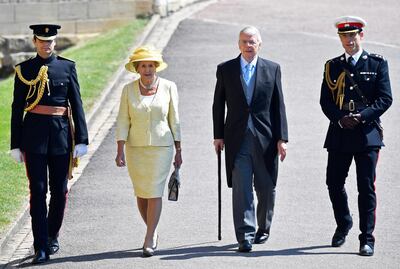 Former British Prime Minister, Sir John Major with his wife Dame Norma Major arrive for the royal wedding ceremony of Britain's Prince Harry and Meghan Markle at St George's Chapel in Windsor Castle, in Windsor, Uk on May 19, 2018. EPA