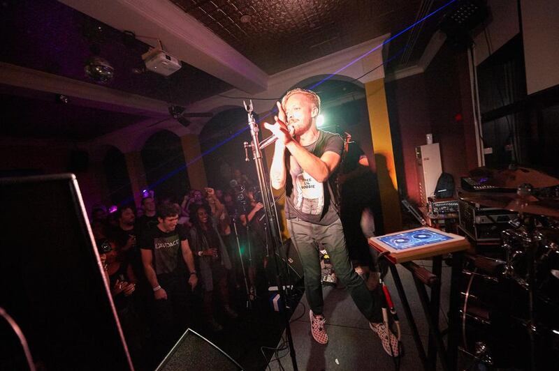 Rapper Astronautalis performs at Bad House Party at Casa Latina in Dubai. Courtesy of Bad House Party