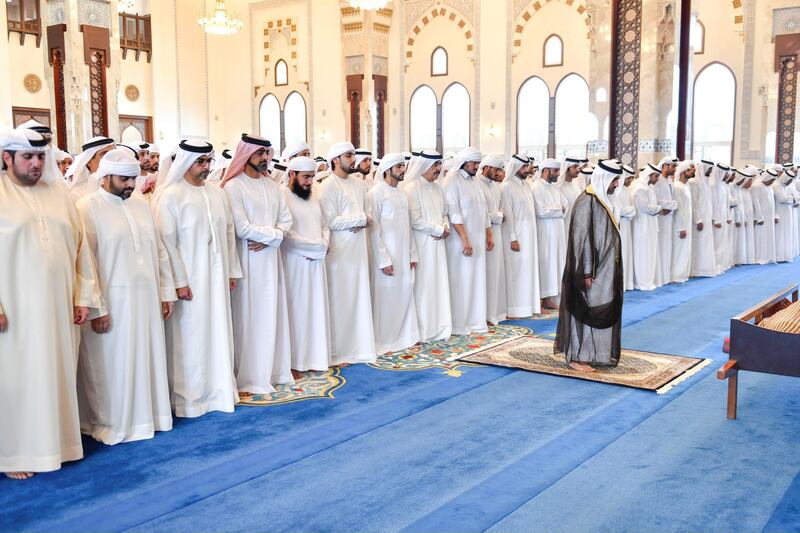 Supreme Council Member and Ruler of Umm Al Qaiwain, Sheikh Saud bin Rashid Al Mu'alla, along with Crown Prince of Dubai Sheikh Hamdan bin Mohammed bin Rashid Al Maktoum performed funeral prayer (Janazat prayer) on the  late Sheikh Mansour bin Ahmed bin Ali Al Thani, son of Sheikha Mariam bint Rashid bin Saeed Al Maktoum. Deputy Ruler of Dubai Sheikh Maktoum bin Mohammed bin Rashid Al Maktoum, Crown Prince of Ajman, Sheikh Ammar bin Humaid Al Nuaimi, Chief of the Abu Dhabi Crown Prince's Court, Sheikh Hamed bin Zayed Al Nahyan, Deputy Chairman of Dubai Police & Public Security Major General Sheikh Ahmed bin Rashid Al Maktoum, and  President of Dubai Civil Aviation Authority and Chairman and Chief Executive of Emirates Airline and Group Sheikh Ahmed bin Saeed Al Maktoum, and Sheikh Mansour bin Mohammed bin Rashid Al Maktoum, also performed the funeral prayer. The funeral prayer was performed at Zabeel Mosque. Wam