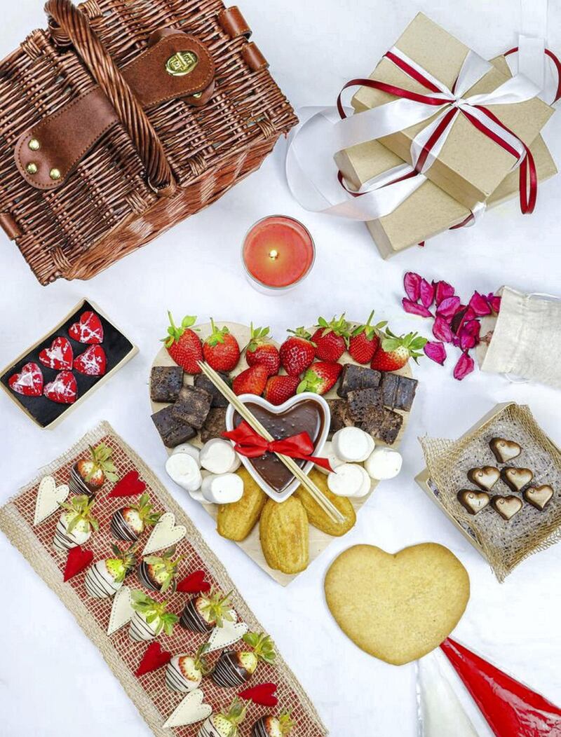 The Sarood Valentine's Day hamper has everything you need for fondue for two. Courtesy Sarood Hospitality