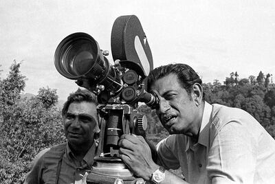 Director Satyajit Ray (right) was criticised for showcasing India’s poverty in ‘Pather Panchali’ (1955); the film won Best Human Document at Cannes