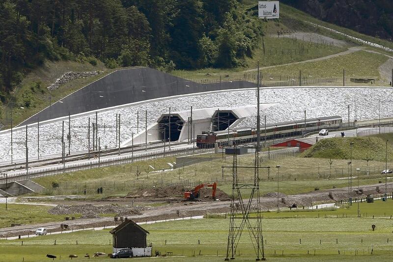 The northern gates of the Gotthard Base Tunnel near the town of Erstfeld. Arnd Wiegmann / Reuters