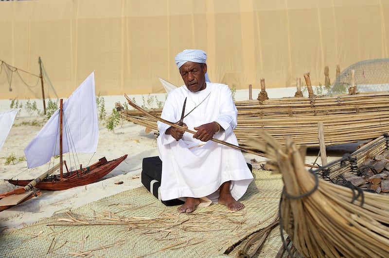 Handout photos for the Qasr Al Hosn Festival in Abu Dhabi, 2014 - boat making
CREDIT: Courtesy Qasr Al Hosn