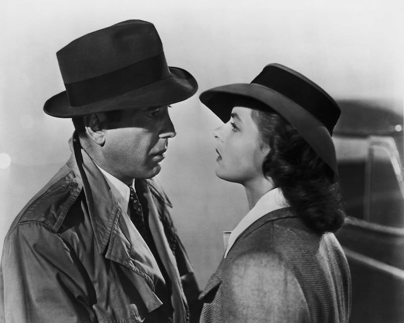 Humphrey Bogart and Ingrid Bergman in Casablanca. Courtesy Warner Bros