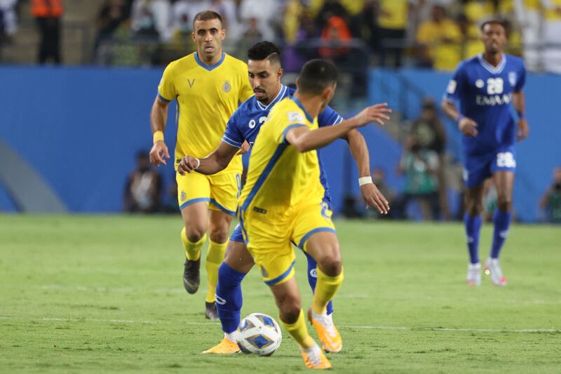 Al Hilal midfielder Salem Al Dawsari runs with the ball. AFP