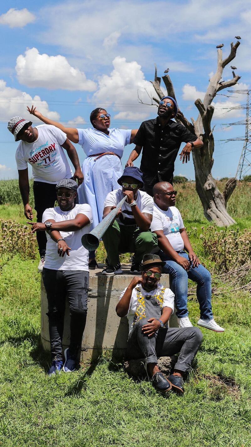 The seven-piece BCUC were formed in 2016 in Soweto, South Africa. Courtesy NYU Abu Dhabi