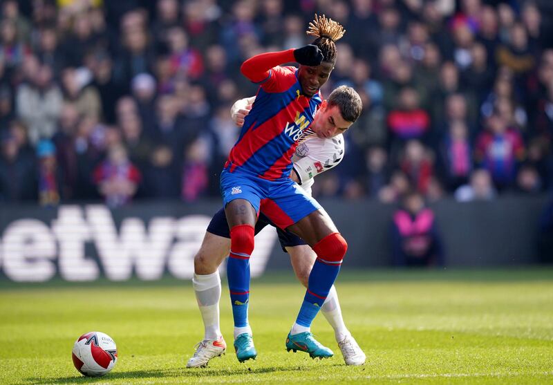 Wilfried Zaha – 9 Palace’s top goalscorer could have double his side’s lead at the half-hour point when he ran across Godfrey in the face of goal and saw his neat shot find the side netting. Still, he was left unfazed as he continued to create for his teammates and was handed a goal of his own when Olise’s shot bounced on the woodwork and into his path for an easy finish. 

AP