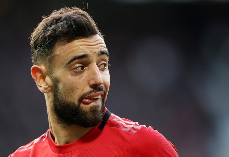 Manchester United’s Bruno Fernandes is the Premier League’s reigning player of the month – for February. Reuters.