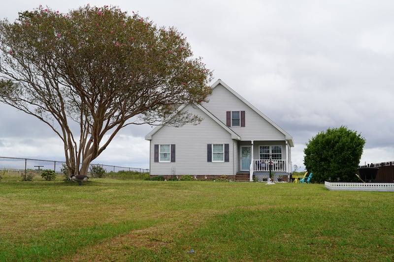 A house on the eastern side of Tangier Island, which is most susceptible to erosion and rising sea levels. 