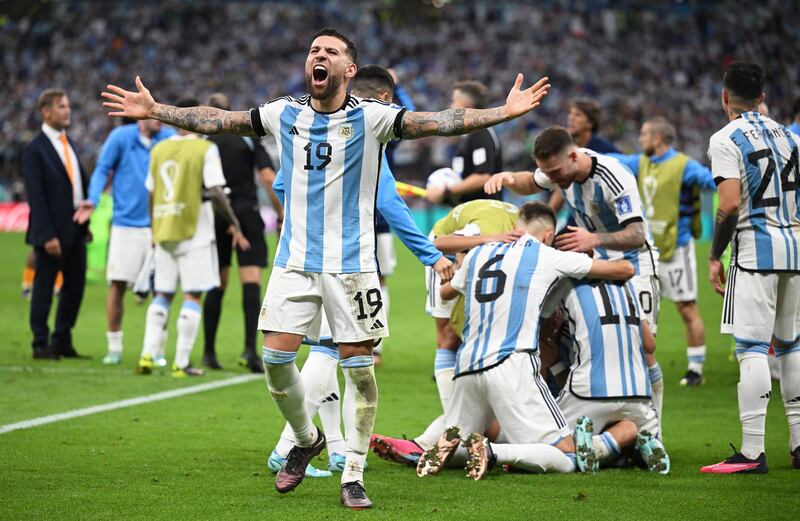 Nicolas Otamendi of Argentina celebrates after their victory. Getty