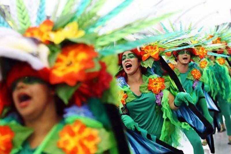 A Sao Paulo samba school rehearses. Etihad has forged a link with the Brazilian mega-city. Andre Lessa / AP Photo