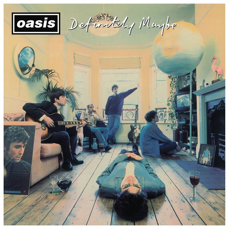 The album cover for the 1994 Oasis debut, 'Definitely Maybe'.