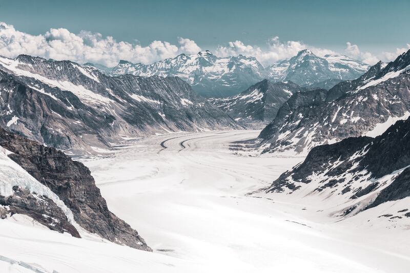 The Aletsch Glacier, Switzerland. 
