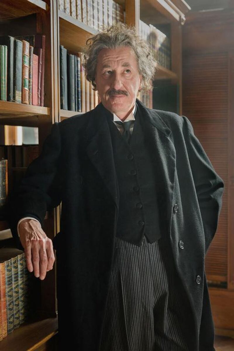 Geoffrey Rush as scientist Albert Einstein in National Geographic’s Genius. Courtesy Dusan Martincek / National Geographic.