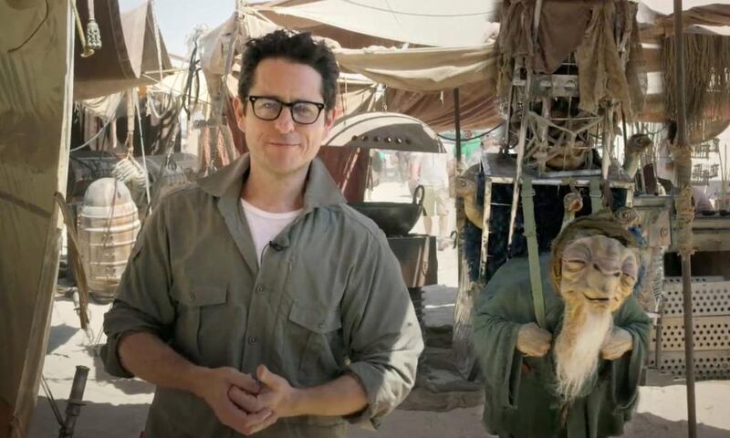 JJ Abrams, the director of Star Wars: Episode VII, at the movie set in Abu Dhabi. Lucasfilm Ltd / AP Photo